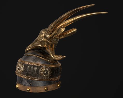 Medieval War Helmet with Goat Design