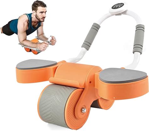 Ab Wheel Roller With Elbow Support Automatic Rebound Abdominal Wheel