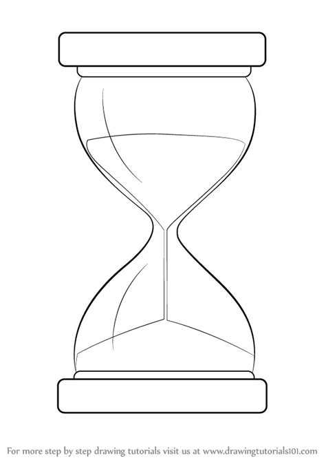 Learn How To Draw An Hourglass Everyday Objects Step By Step Drawing Tutorials