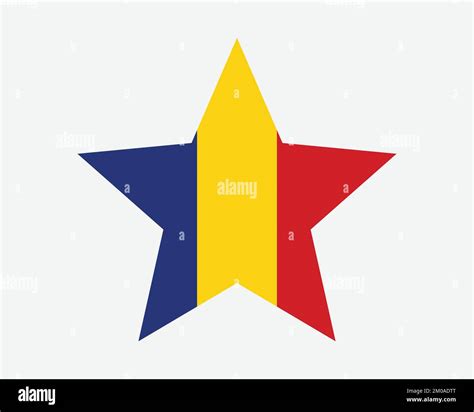 Romania Star Flag Romanian Star Shape Flag Country National Banner