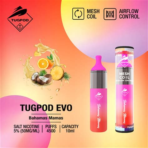 Tugpod EVO Disposable Vape Kit 4500 Puffs 10ml Vapesourcing