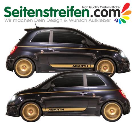 Fiat 500 Abarth Adesivi Laterali Adesive Auto Sticker