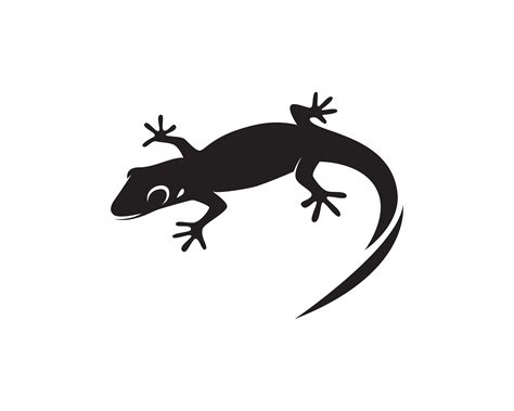 Lizard Chameleon Gecko Silhouette Black Vector 10 609619 Vector Art At