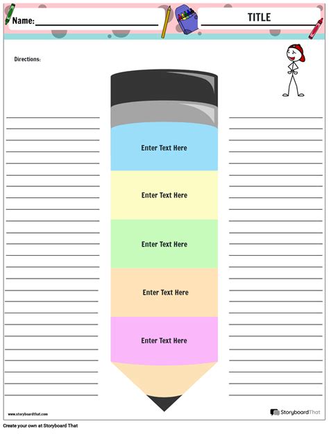 Olovka za Grafički Organizator Storyboard by hr examples