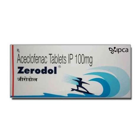 Zerodol Aceclofenac 100 Mg Tablet Ipca At Rs 100strip In Jalgaon Id 18143763788