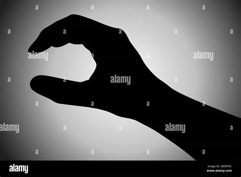 Dimensions Human Hand Concept Gray Background Stock Photo Alamy