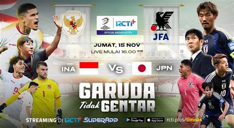 Jadwal Dan Link Live Streaming Timnas Indonesia Vs Jepang Di