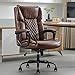 Amazon Dyhome High Back Executive Brown Leather Office Chair