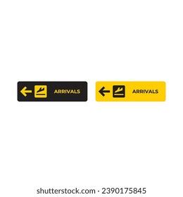 Arrivals Sign Arrivals Board Airport Sign Stock Vector (Royalty Free ...