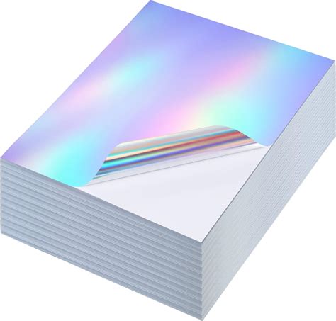 Amazon Colegio Sheets Holographic Sticker Paper Clear Vinyl