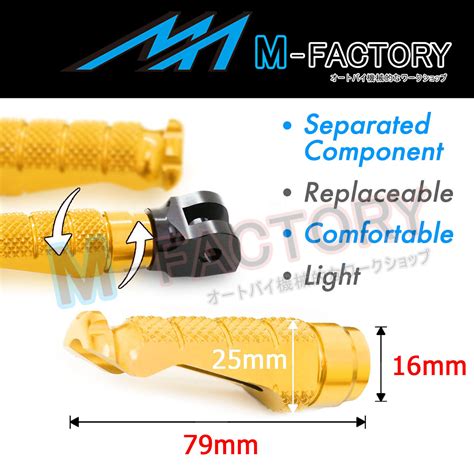 Gold CNC R Fight Front Foot Pegs For Aprilia RSV 1000 R Mille 03 08 07