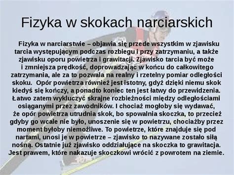 Prezentacja Fizyka A Sport Wiat Prezentacji