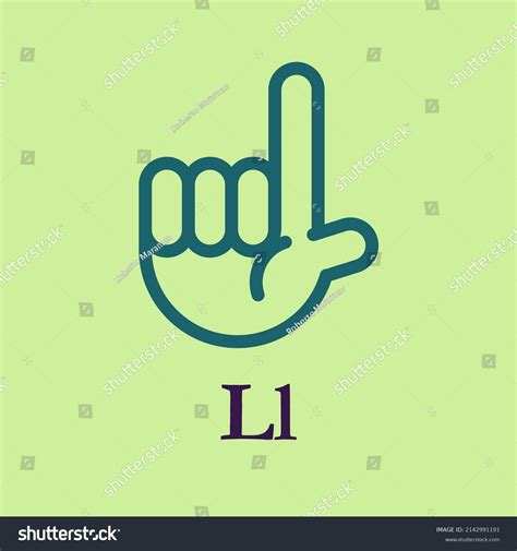 L Hand Sign Gesture Language Shape Stock Vector (Royalty Free) 2142991191 | Shutterstock