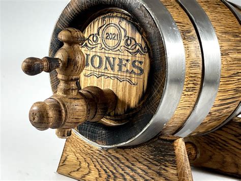 Mini Whiskey Barrel Oak Keg Personalized Wood Cask 1 2l Etsy