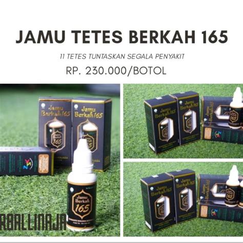 Jual Jamu Tetes Berkah Tetes Tuntaskan Berbagai Penyakit