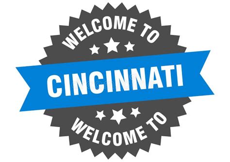 Welcome To Cincinnati Welcome To Cincinnati Isolated Sticker Stock