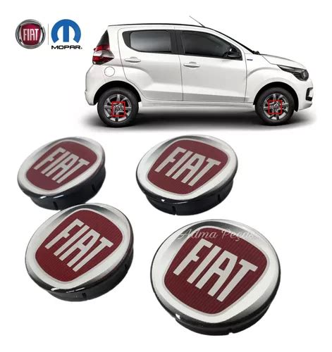 Kit Calotinha Miolo Central Roda Fiat Mobi Frete Gr Tis