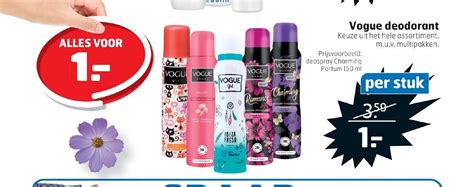 Vogue Deodorant Per Stuk Aanbieding Bij Trekpleister