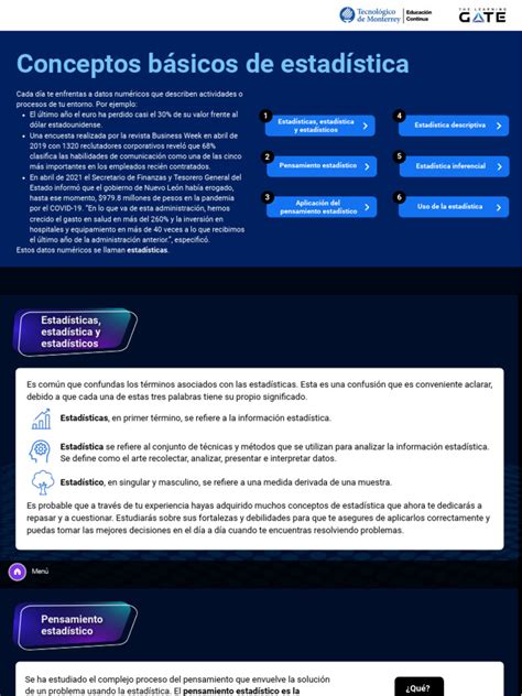 Conceptos Básicos De Estadística Estadística Descriptiva Estadísticas Estadística Y