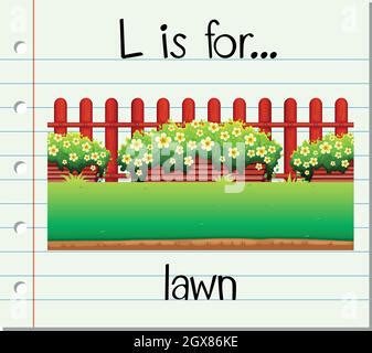 Flashcard Alphabet F Is For Fence Illustration Stock Photo Alamy