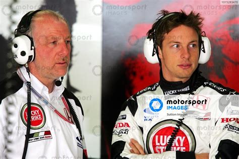 L To R David Richards Gbr Bar Team Principal Talks With Jenson