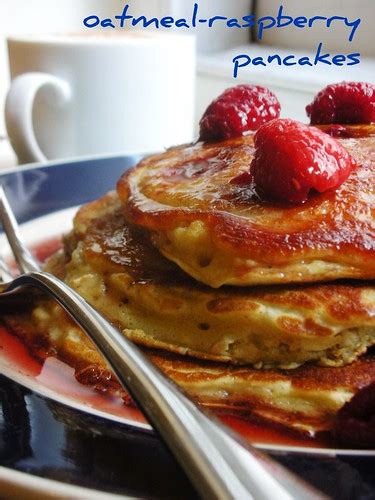 Oatmeal Raspberry Pancakes A Whisk And A Spoon