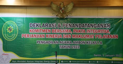 Deklarasi Penandatanganan Komitmen Bersama Pakta Integritas