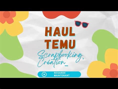 Haul Temu Sp Cial Scrapbooking Youtube