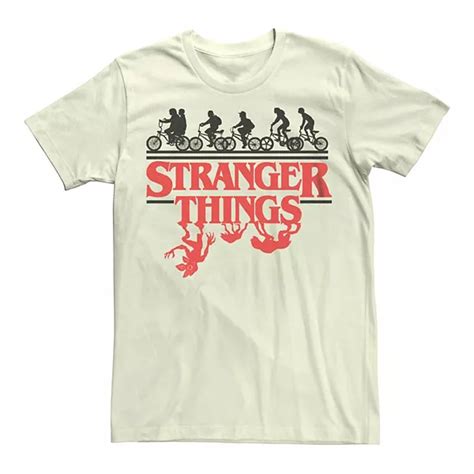 Mens Stranger Things Silhouettes Logo Graphic Tee