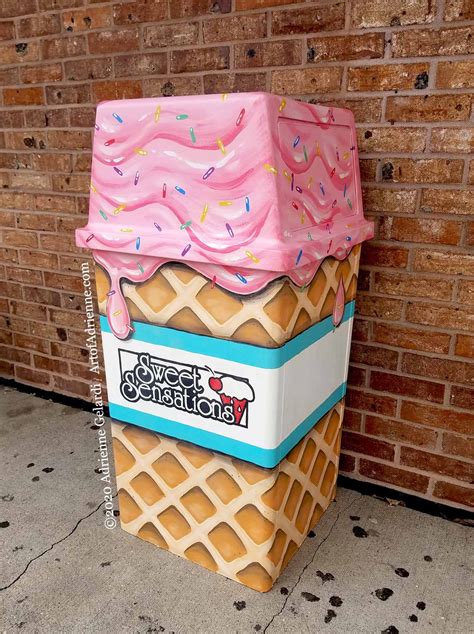 Murals Ice Cream Cone Trash Can Murals Artofit