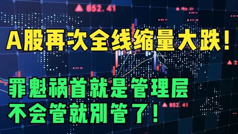 A股再次全线缩量大跌！罪魁祸首就是管理层，不会管就别管了！ Youtube