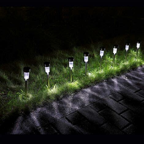 Deuba Set Di Lampade Solari Da Giardino A Led Luce Bianca Calda In