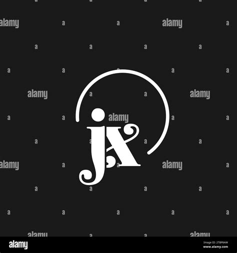 JX Logo Initials Monogram With Circular Lines Minimalist And Clean