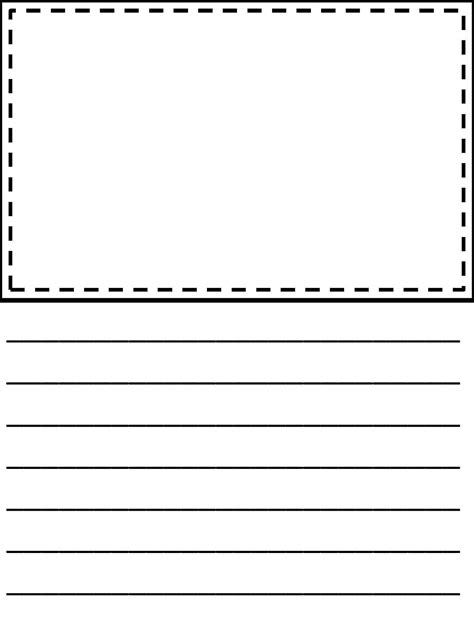 Writing Template With Picture Box