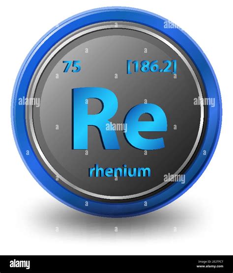 Rhenium Chemical Element Chemical Symbol With Atomic Number And Atomic