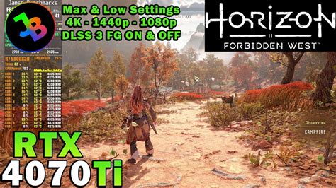 Horizon Forbidden West RTX 4070 Ti R7 5800X3D 4K 1440p 1080p