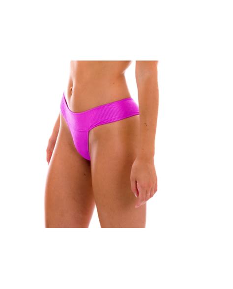 Wide Waist Textured Magenta Pink Bikini Bottom Bottom Eden Pink Rio Cos