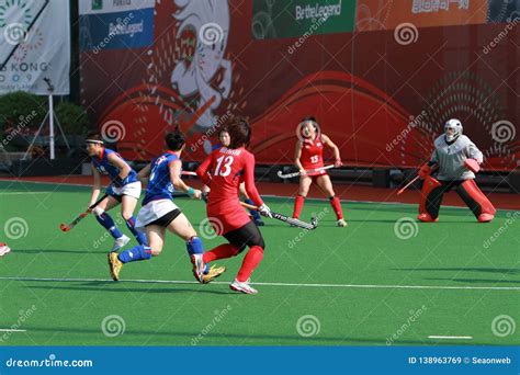 Woman Field Hockey Match At Asia Game Editorial Stock Image Image Of