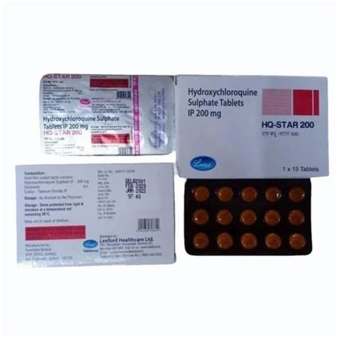 Hq Star 200 Mg Tablet At Rs 80 Stripe Hydroxychloroquine Sulfate