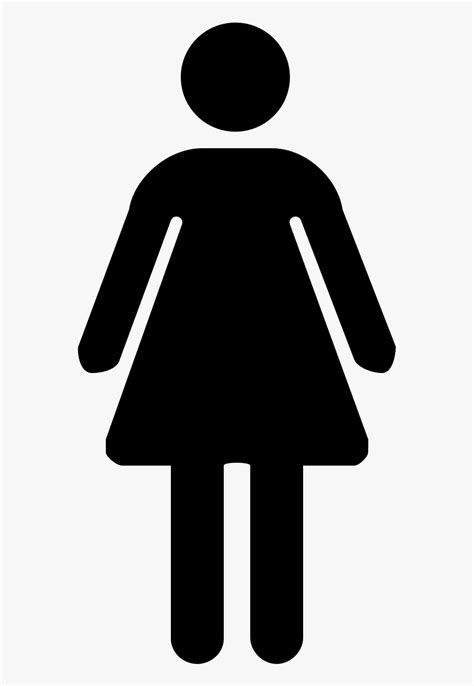 Womens Bathroom Sign Silhouette, HD Png Download - kindpng