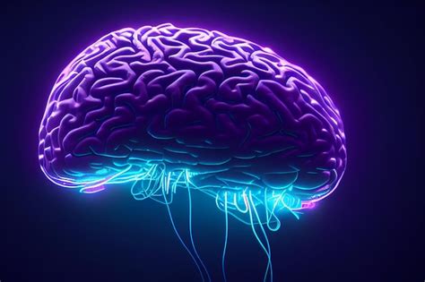 Premium Photo Detailed Illustration Of A Brain Synapsis Up Close Neon