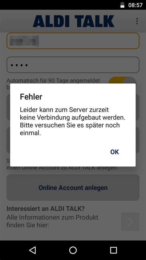 Lösung: „Aldi Talk“-App funktioniert nicht