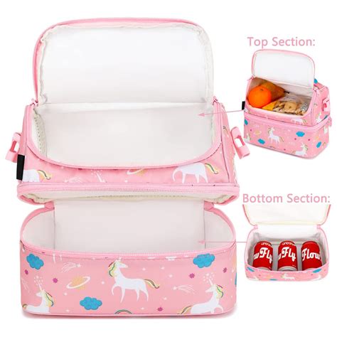 Kids Double Decker Cooler Insulated Lunch Bag Cooler Box Lunch Tote ...