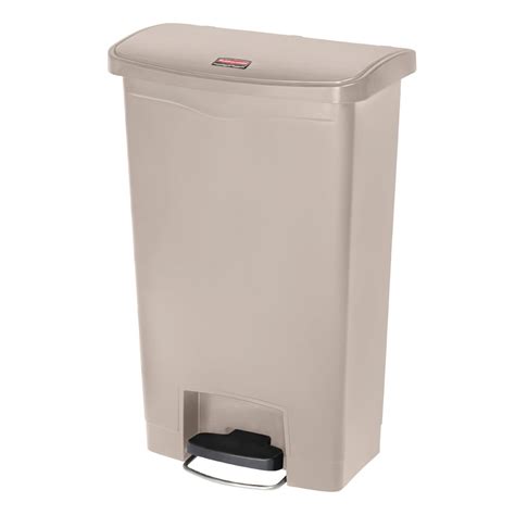 Rubbermaid Gal Rectangle Plastic Step Trash Can L