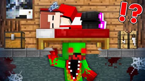 Evil Mikey Under The Bed Jj In Minecraft Challenge Maizen Jj And