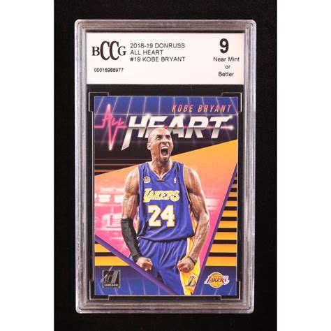 Kobe Bryant 2018 19 Donruss All Heart 19 BCCG 9 Pristine Auction