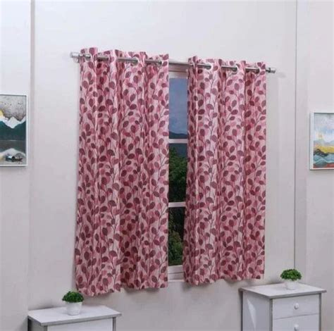 Pink Polyester Printed Window Curtain Size X Feet Lxw At Rs