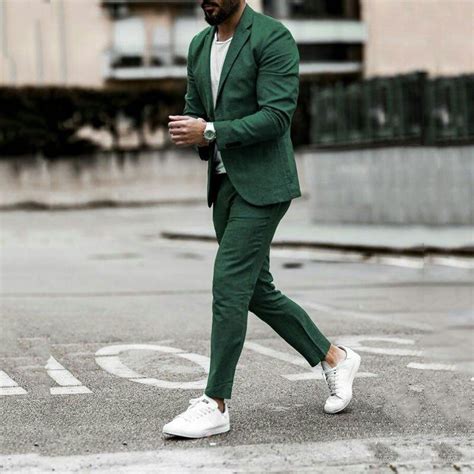 Summer Beach Green Linen Men Suits Wedding Suits For Man Blazer Slim