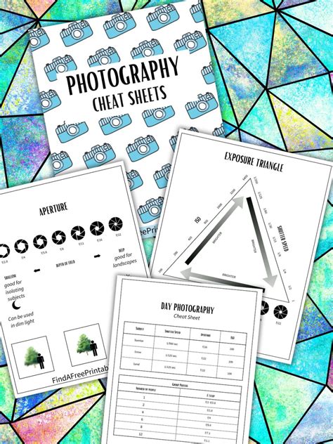 Free Printable Photography Cheat Sheet Packet Find A Free Printable