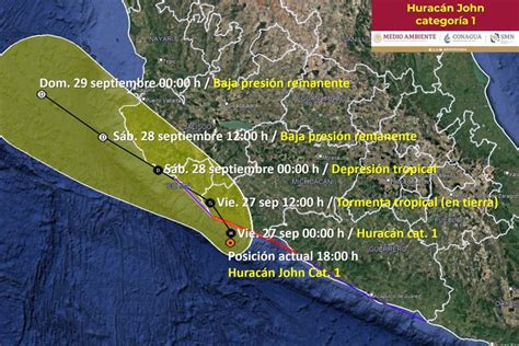 Huracán John Se Degradó A Tormenta Tropical Continua Amenazante